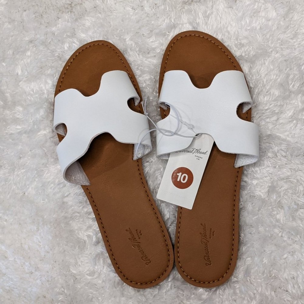 Universal Thread Jenny Slide Sandals SS20 - White